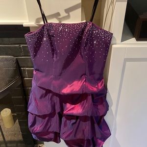Like New Purple Ruffled with rhinestones, Semi Formal Dress, size 2